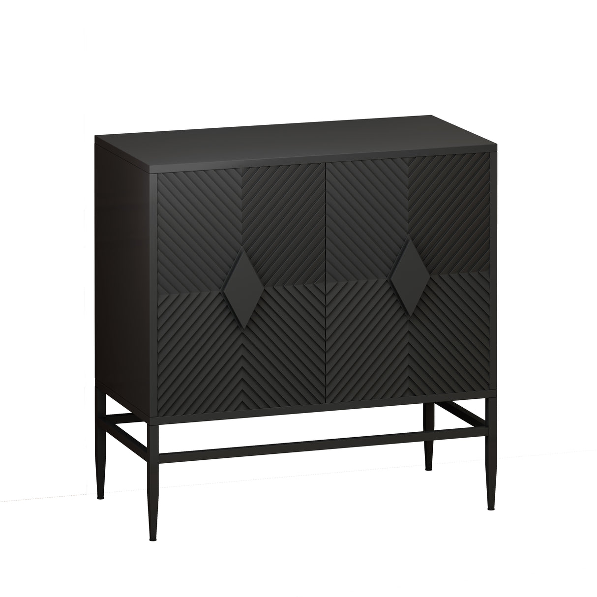 Modern 2 Door Wooden Storage Cabinet Accent Cabinet