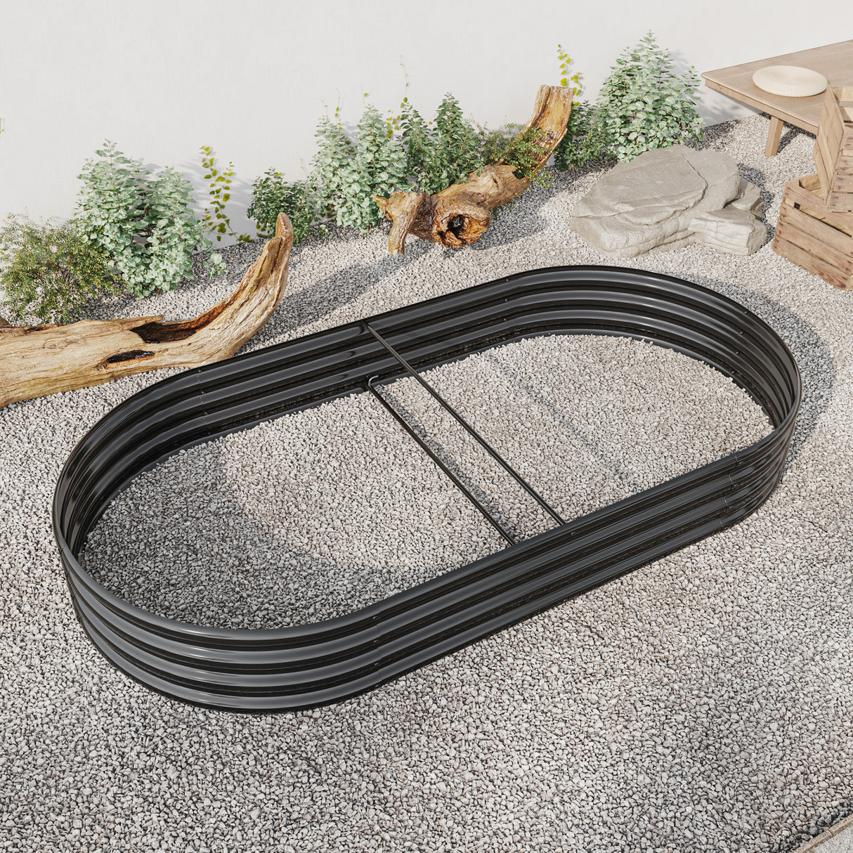 Oval Large Metal Raised Garden Bed
