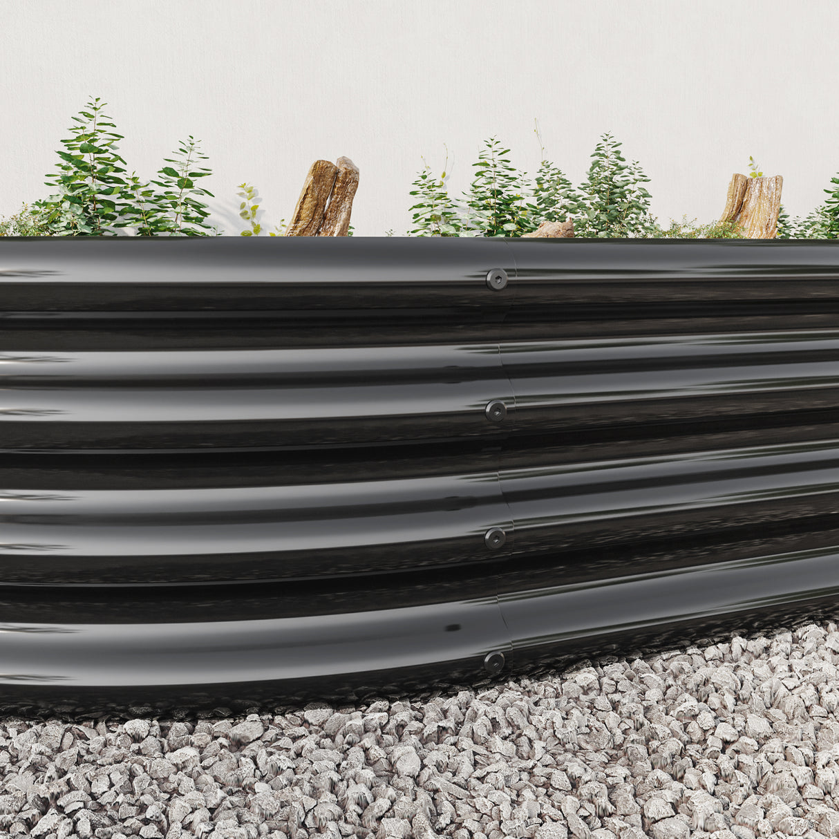 Oval Large Metal Raised Garden Bed