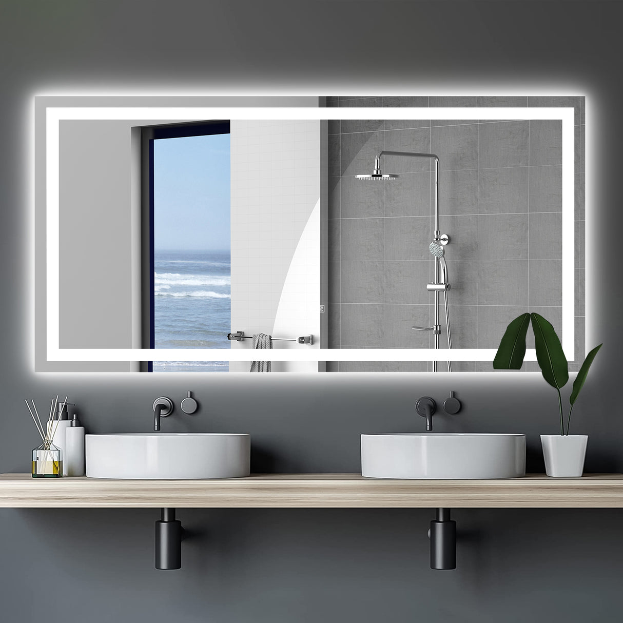 72"×36" LED Mirror Light Bathroom