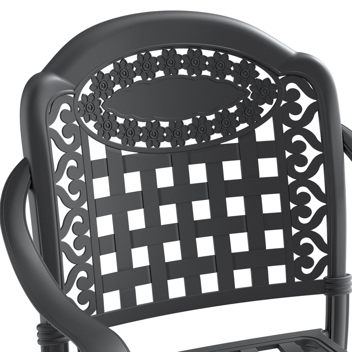 5-Piece Cast Aluminum Patio Furniture Set with Cushions