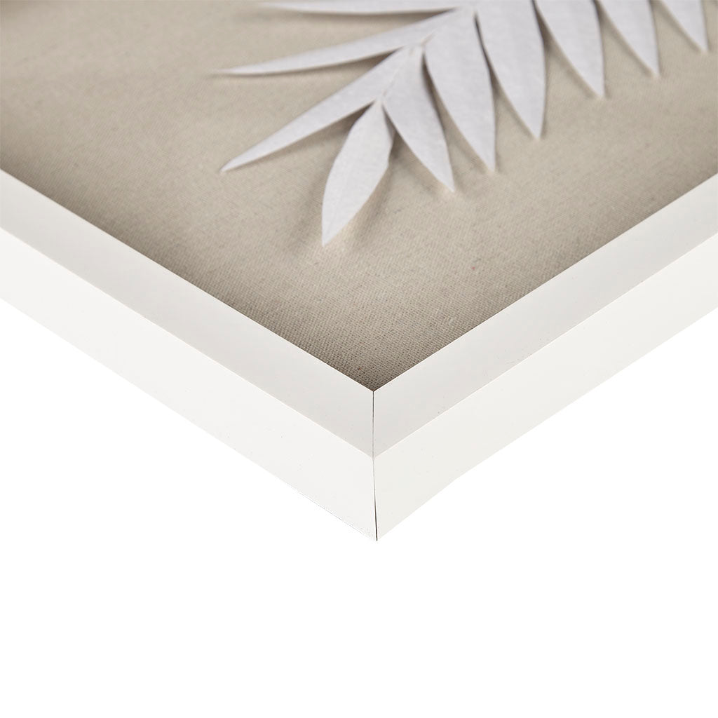 Framed Rice Paper Palm Leaves 3-piece Shadowbox Wall Décor Set