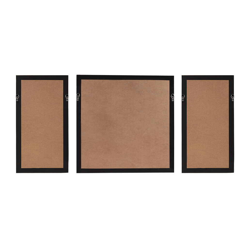 Framed Rice Paper Palm Leaves 3-piece Shadowbox Wall Décor Set