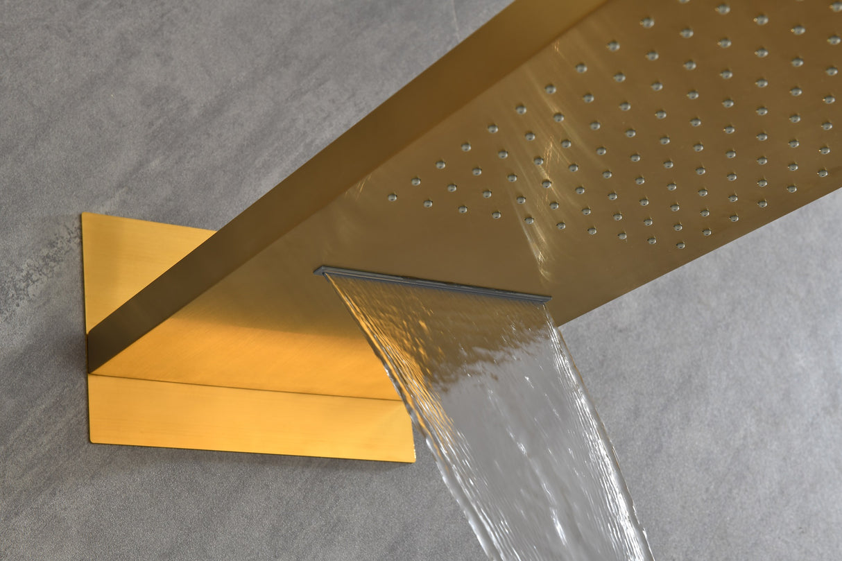 Wall Mounted Shower System with Handheld and Rainfall Head