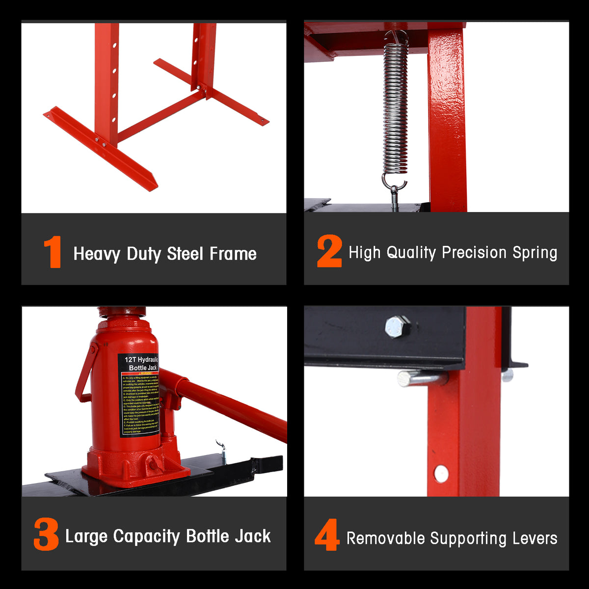 Hydraulic Shop Press - 12-Ton Capacity