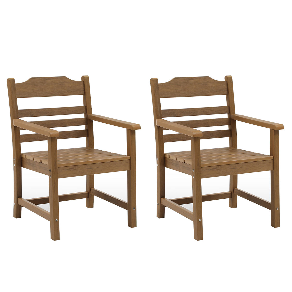 Patio Dining Chair with Armset Set of 2 - HIPS Material