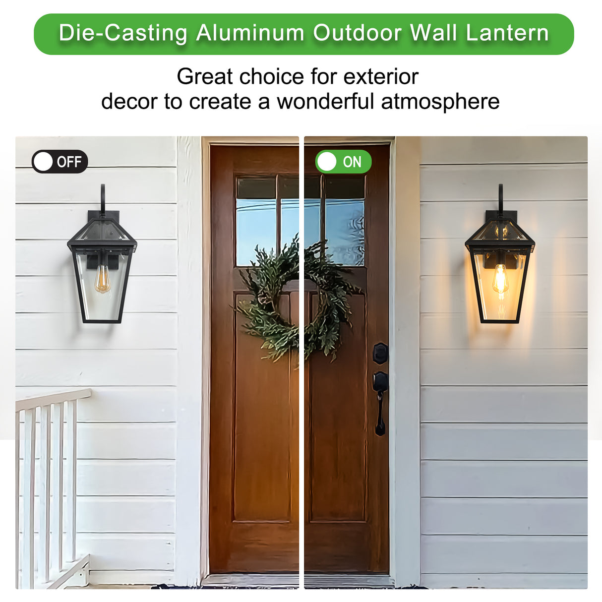 21" Outdoor Wall Lantern Light – Modern