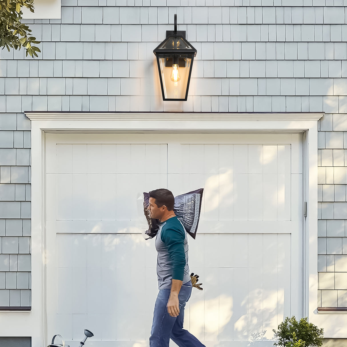 21" Outdoor Wall Lantern Light – Modern