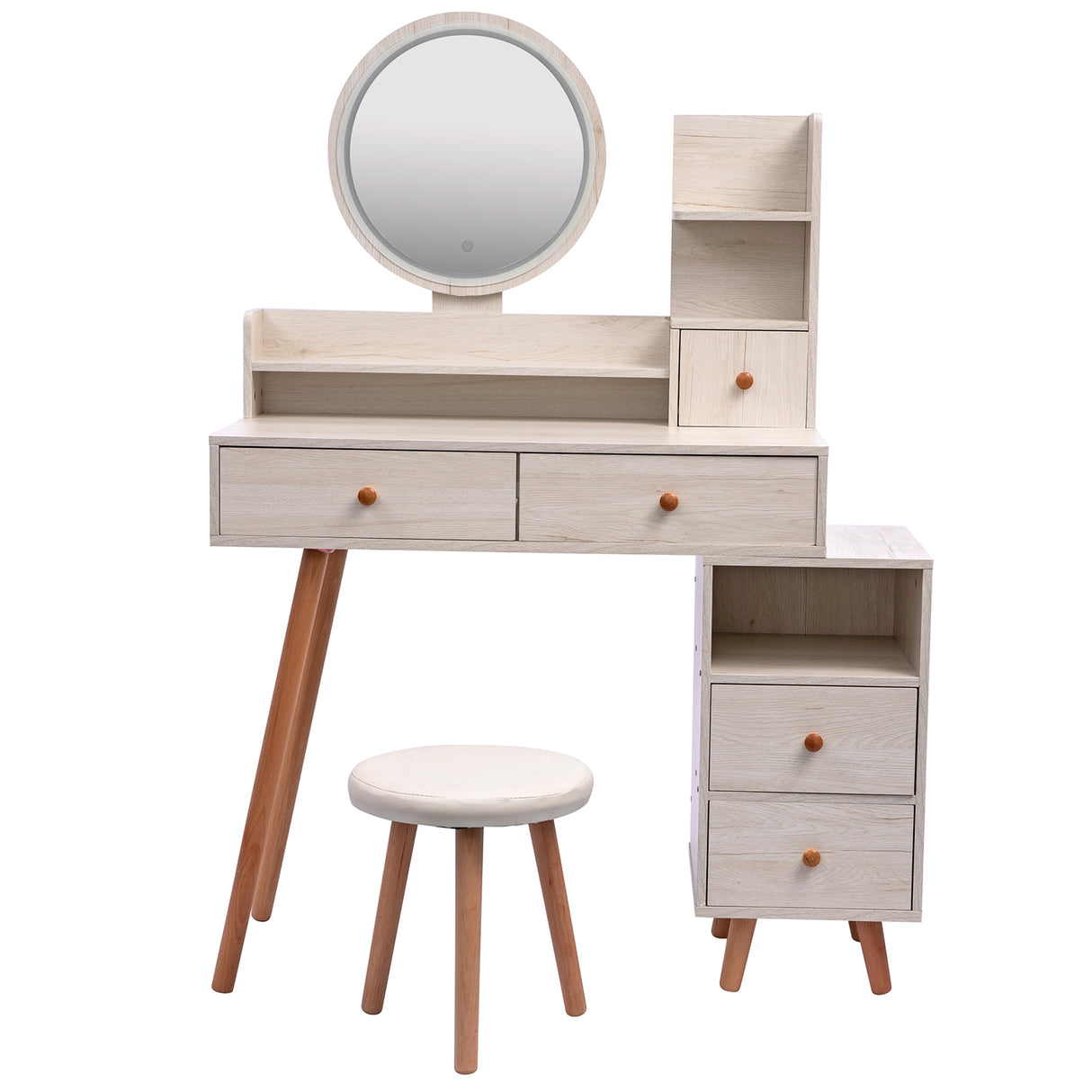 CRAZY ELF Stylish Vanity Table + Cushioned Stool
