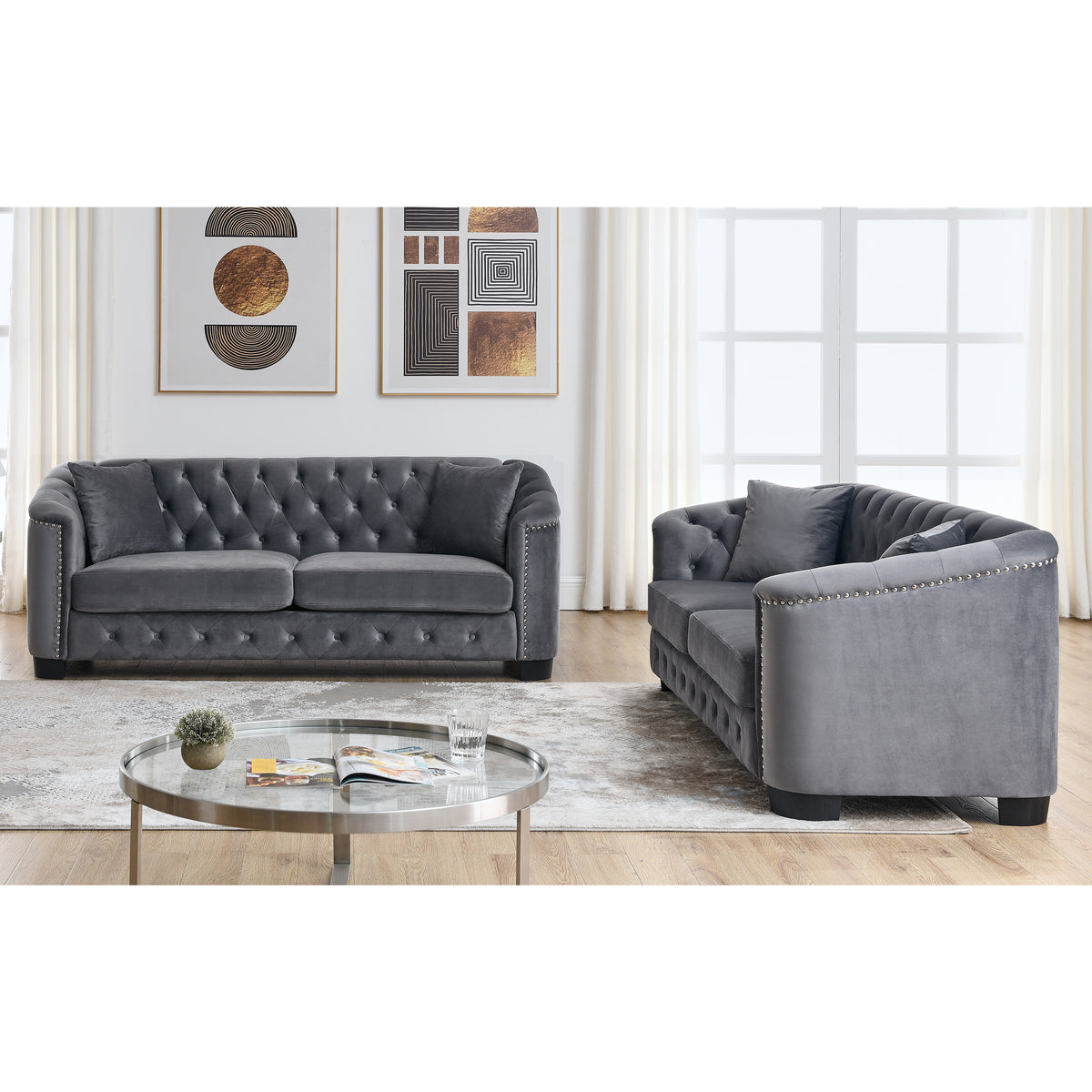 Velvet Chelsfield Sofa Set