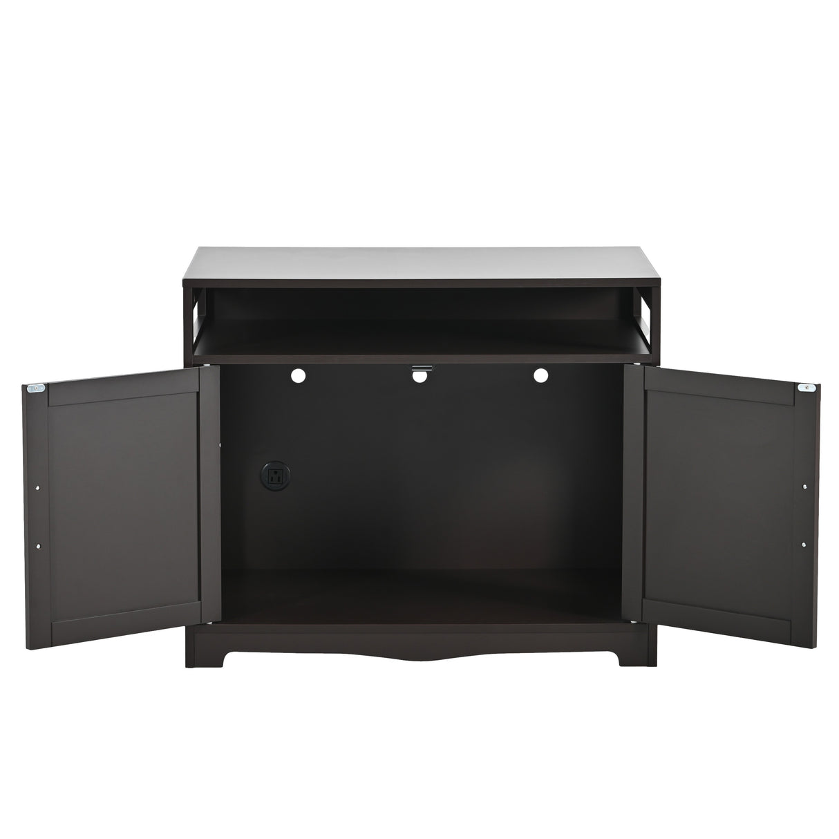 Litter Box Enclosure - Cat Litter Box Furniture with Hidden Plug