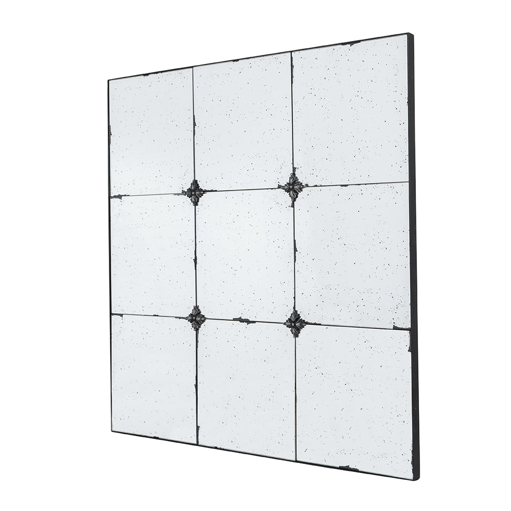 36x36" Traditional Decor Style Antique Glass Panel Mirror