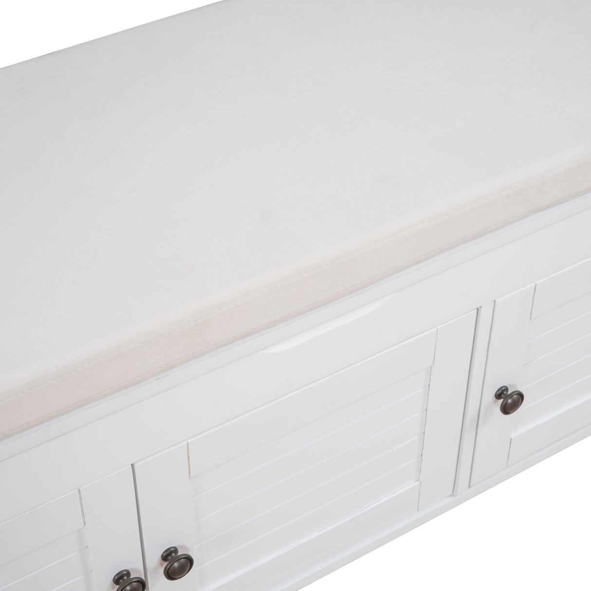 TREXM Storage Bench with 3 Shutter-shaped Doors