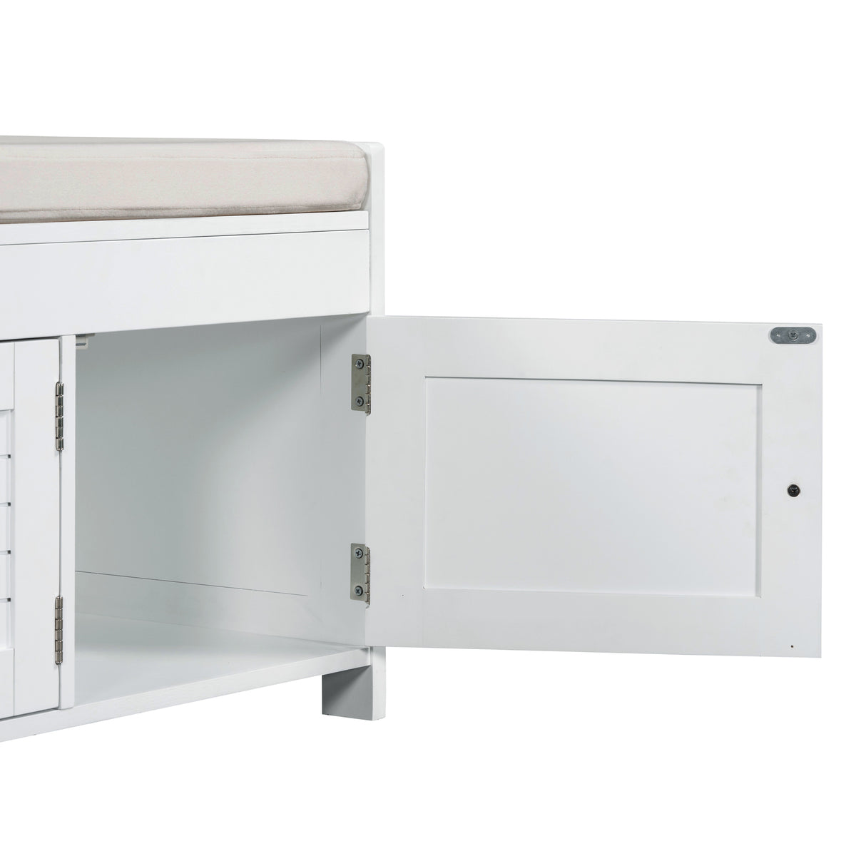 TREXM Storage Bench with 3 Shutter-shaped Doors