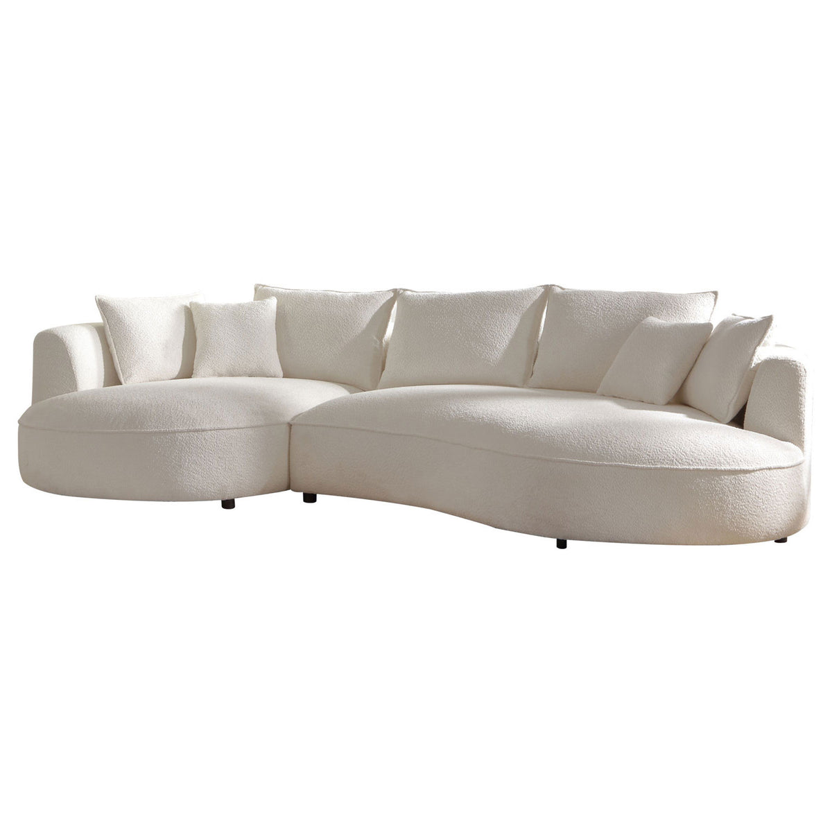 Curved Sofa with Ingenious Shape in Beige