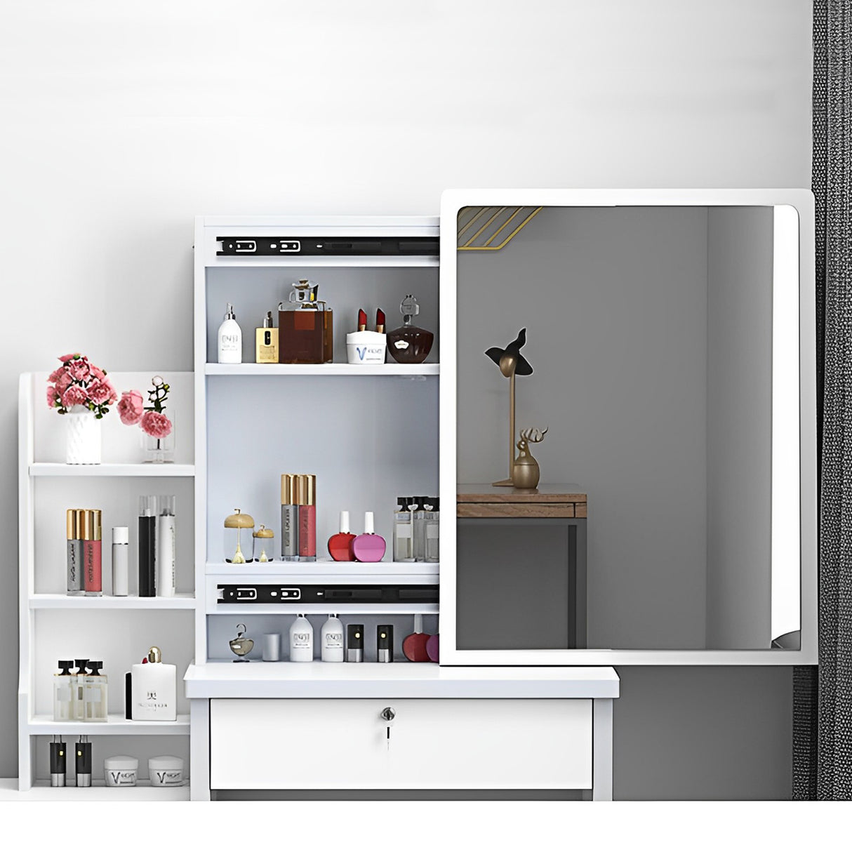 Fashion Vanity Desk with Mirror and Lights