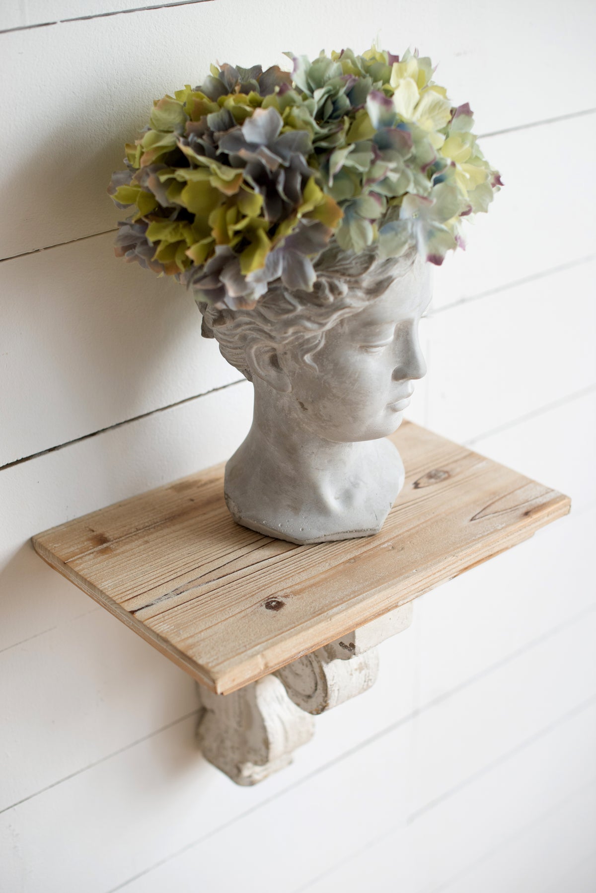 Greek Style Cement Head Planter with Classic Design - Cement