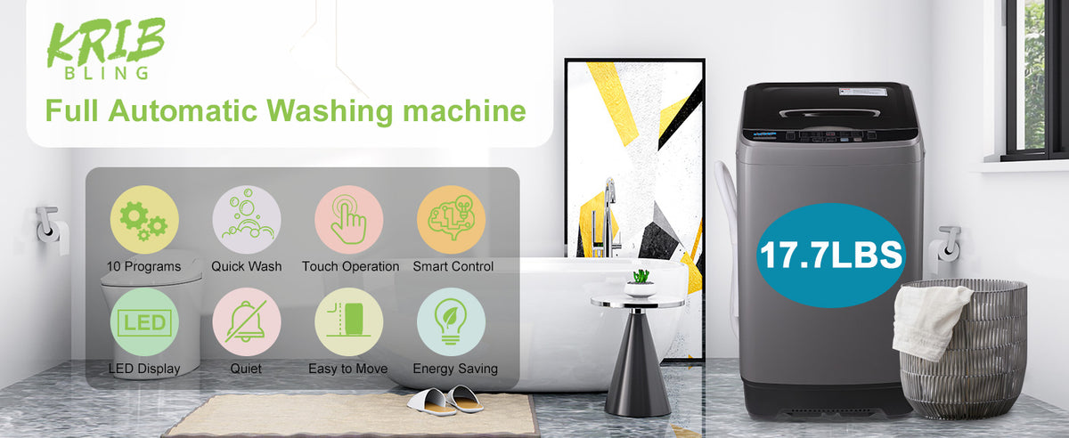 Portable Washing Machine with Imbalance Adjustment