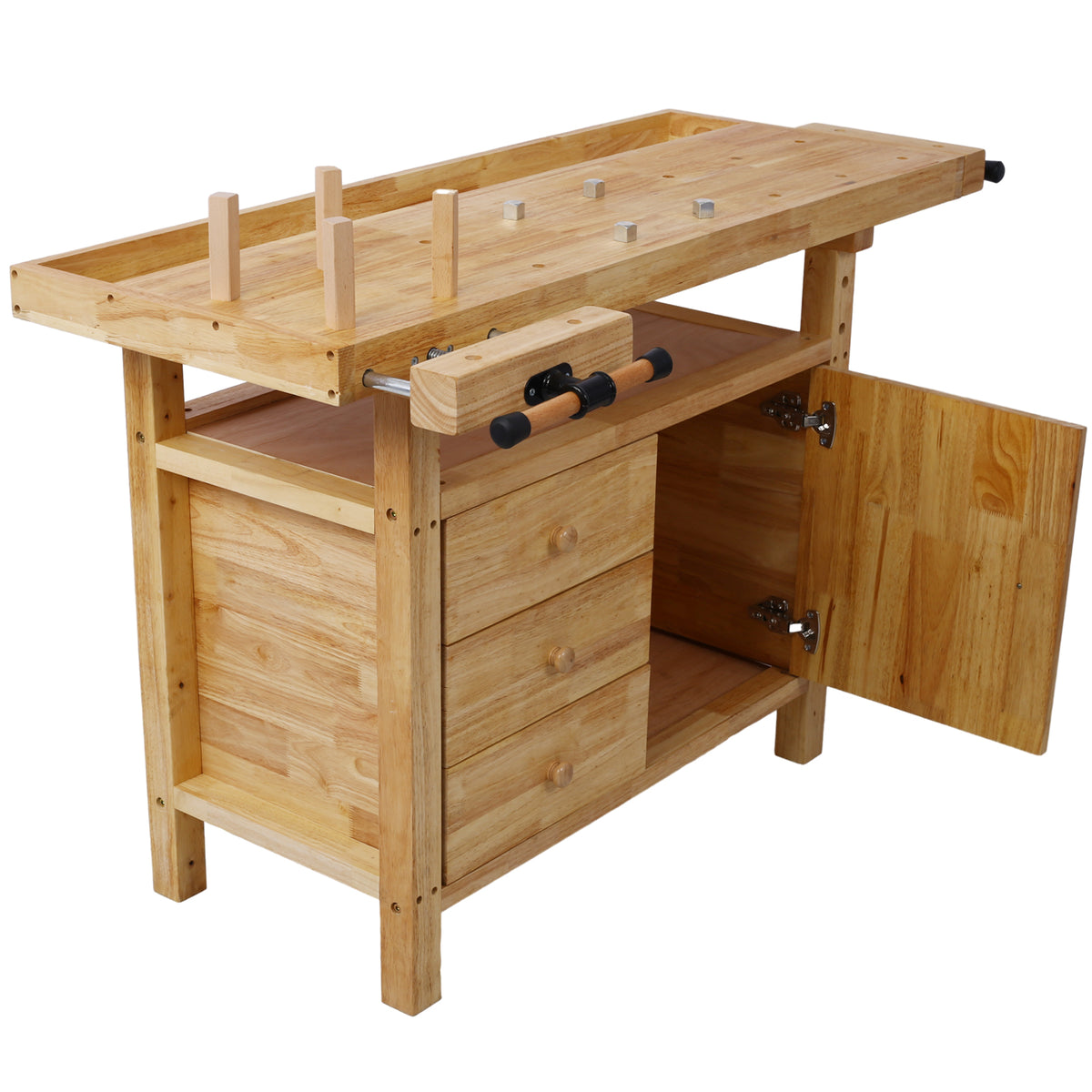 Wood Workbench - Wooden Workbench for Garage Workshop