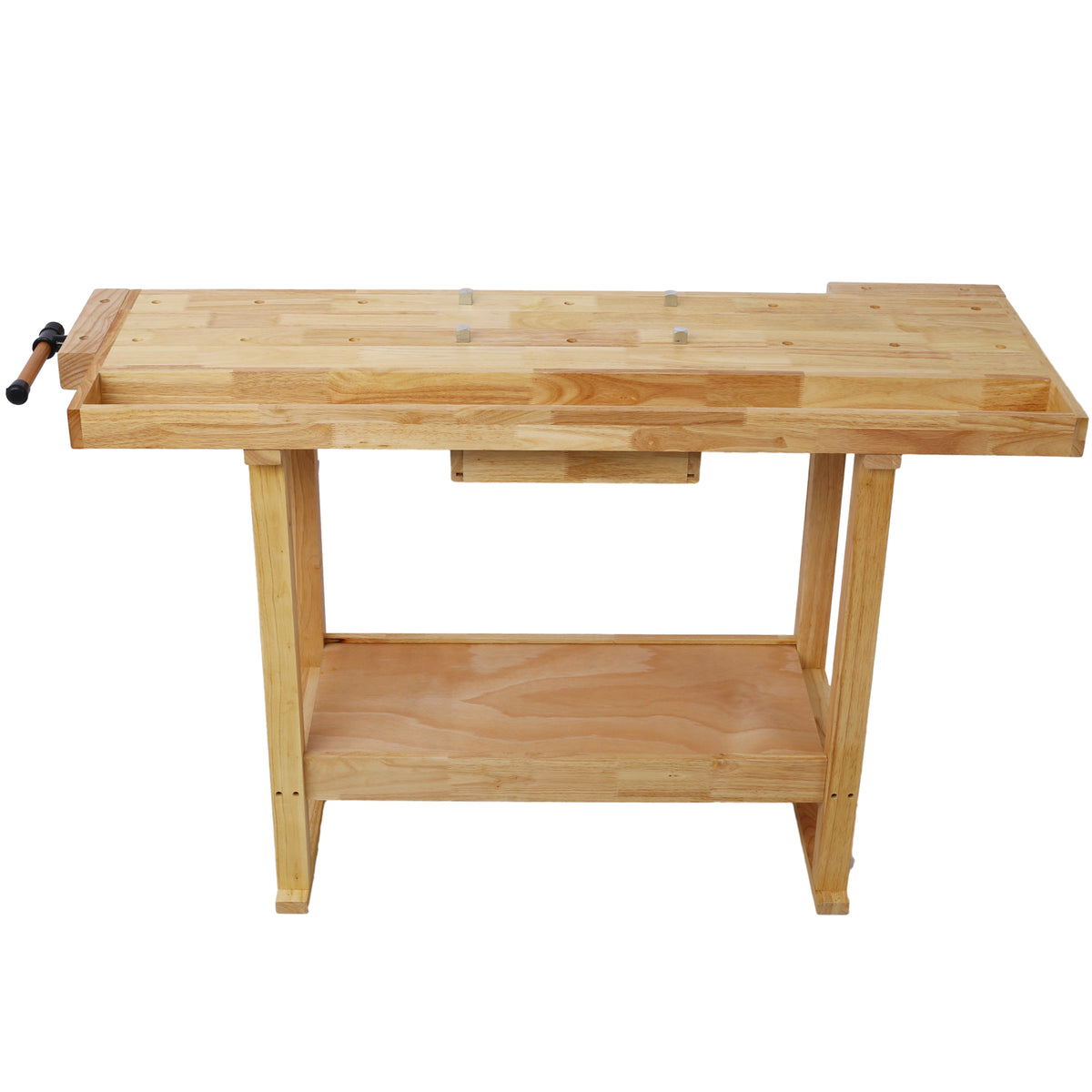 55-Inch Wood Workbench with Bar Clamps