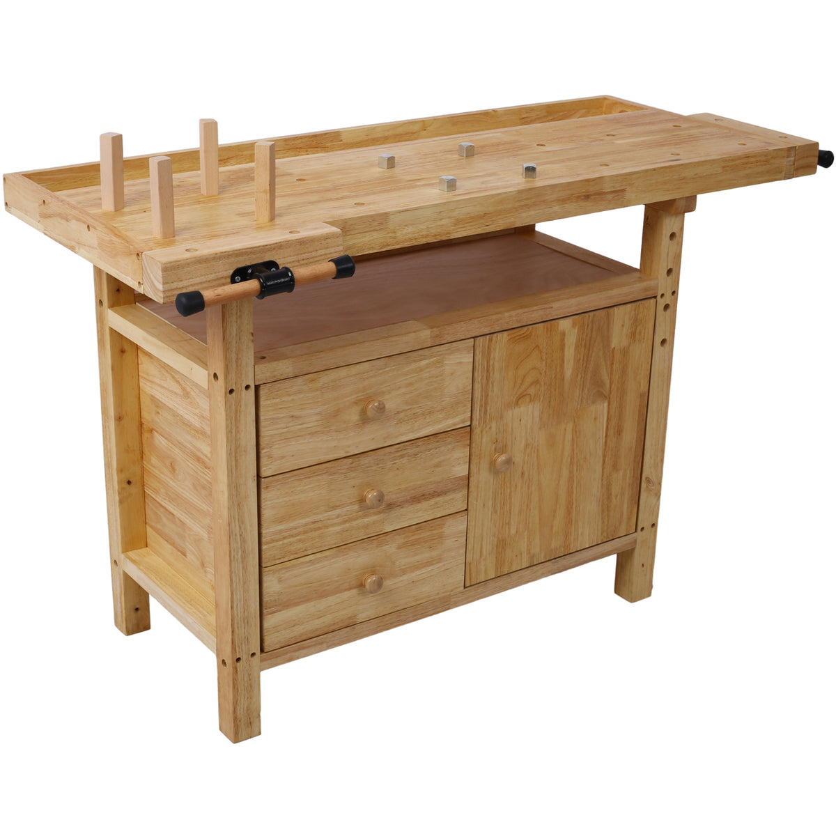 Wood Workbench - Wooden Workbench for Garage Workshop