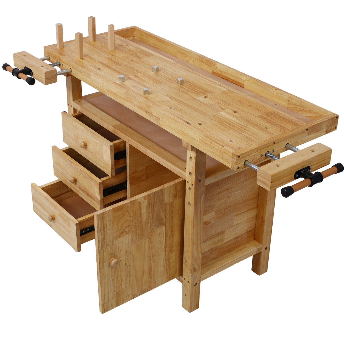 Wood Workbench - Wooden Workbench for Garage Workshop