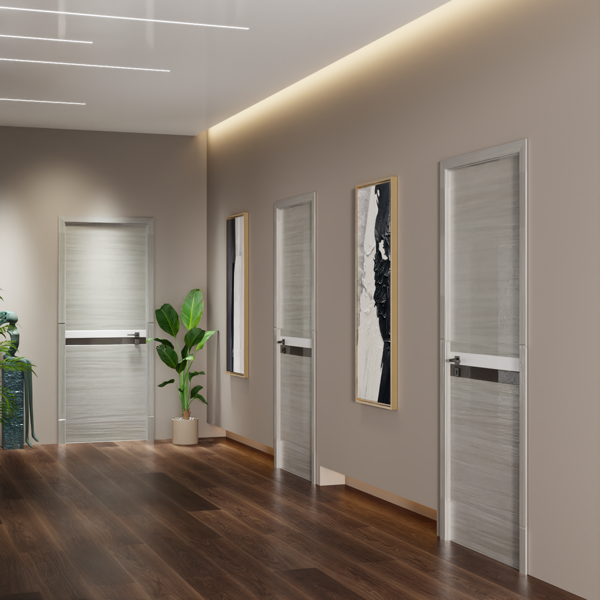 CRAZY ELF 24" x 80" Melamine Integrated Door Slab
