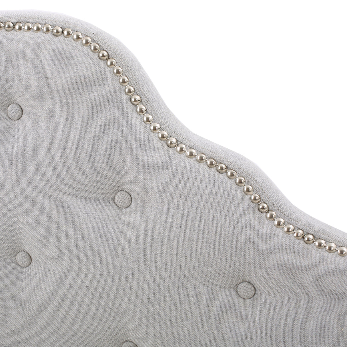 Tufted Upholstered Twin Headboard with Durable Metal Legs