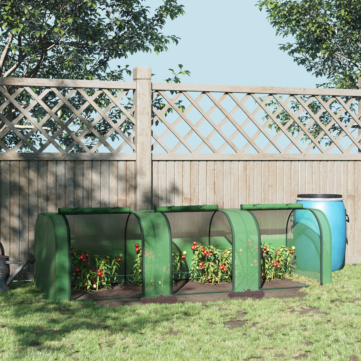 Mini Greenhouse Portable Tunnel with Durable Polyethylene - Green
