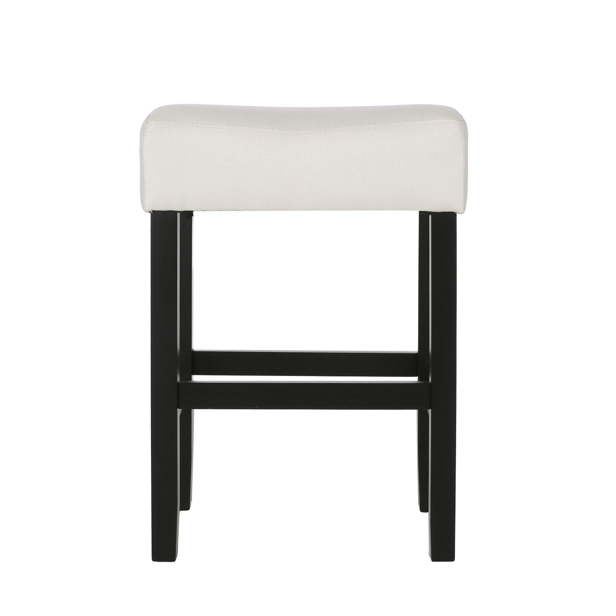 Set of 2, 26.75" Backless Fabric Counter Height Barstool
