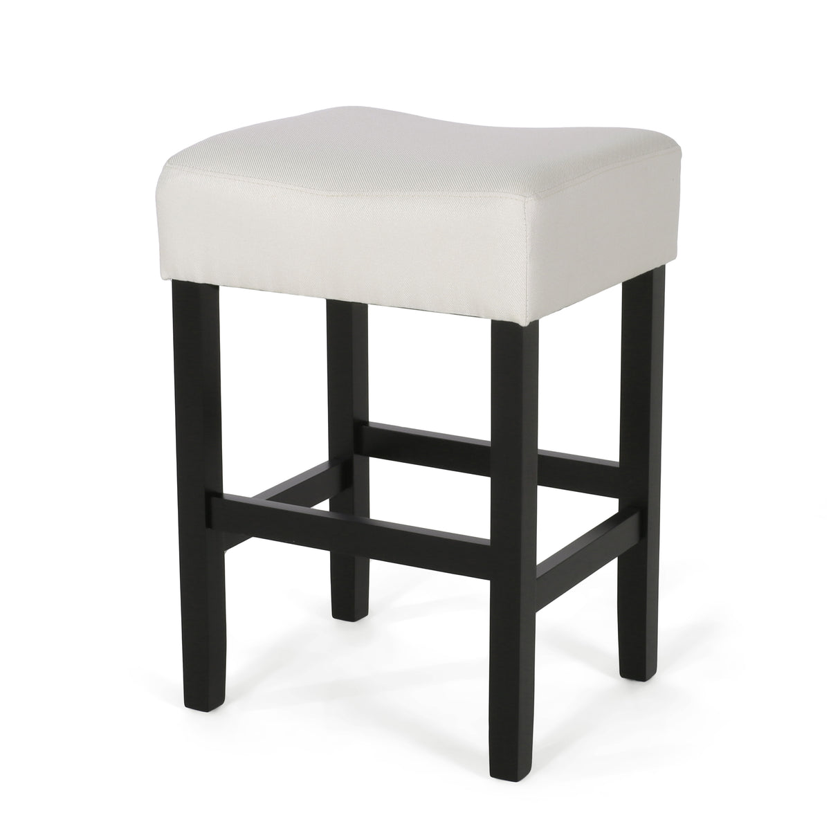 Set of 2, 26.75" Backless Fabric Counter Height Barstool