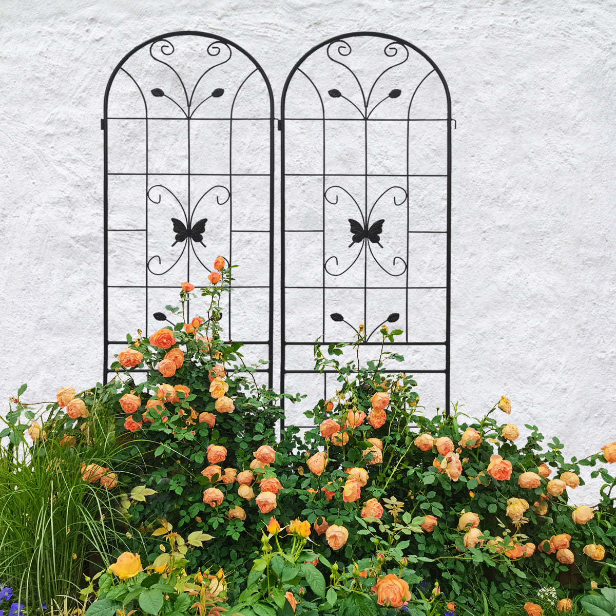 2 Pack Metal Garden Trellis 86.7" x 19.7"