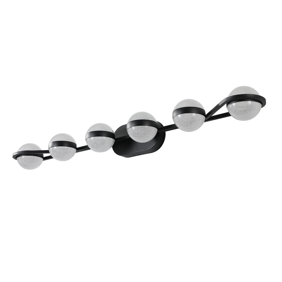 43" Black Minimalist LED Bathroom Vanity Light