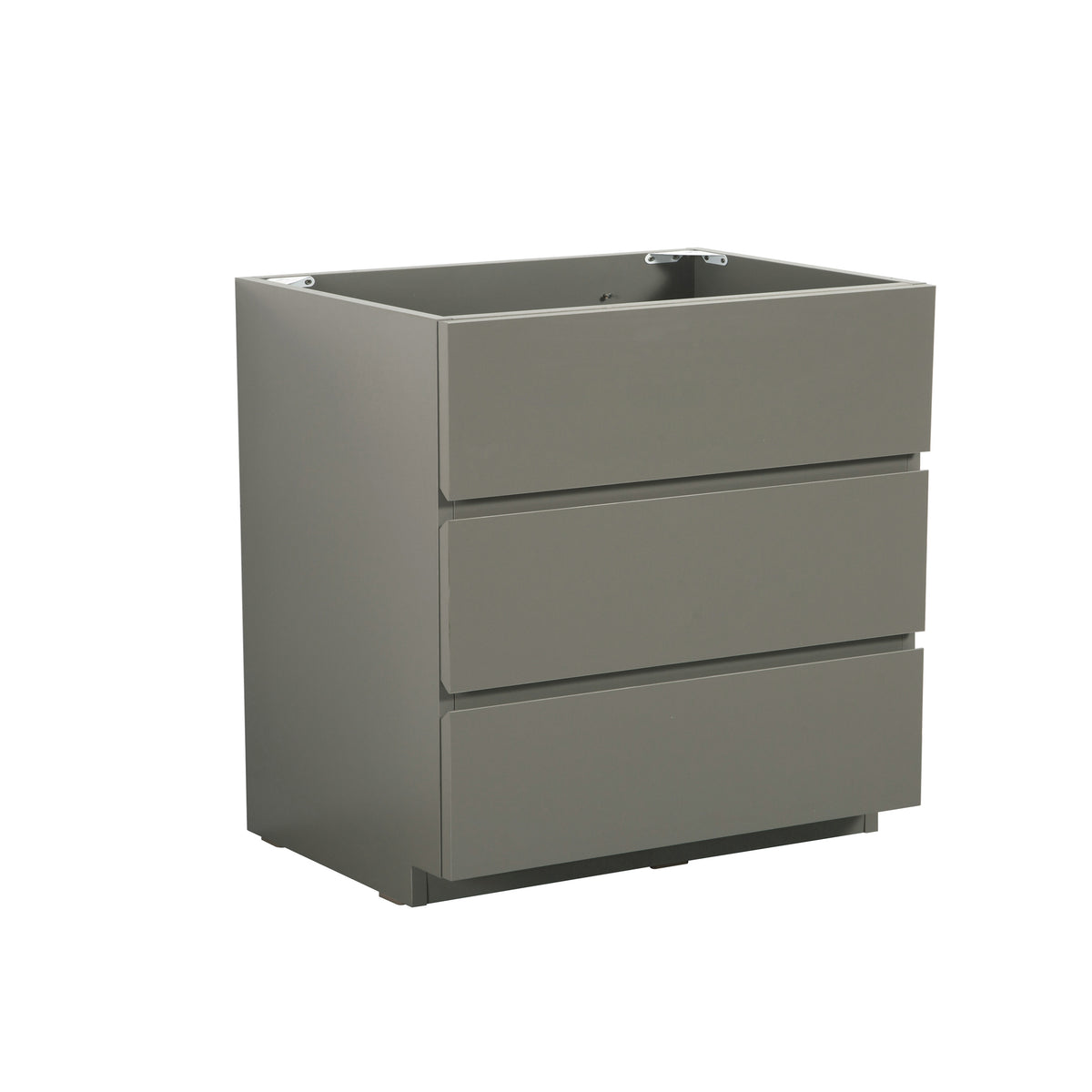Alice Floor Vanity Cabinet, 36 Inches, Gray, Three Drawers, No Basin