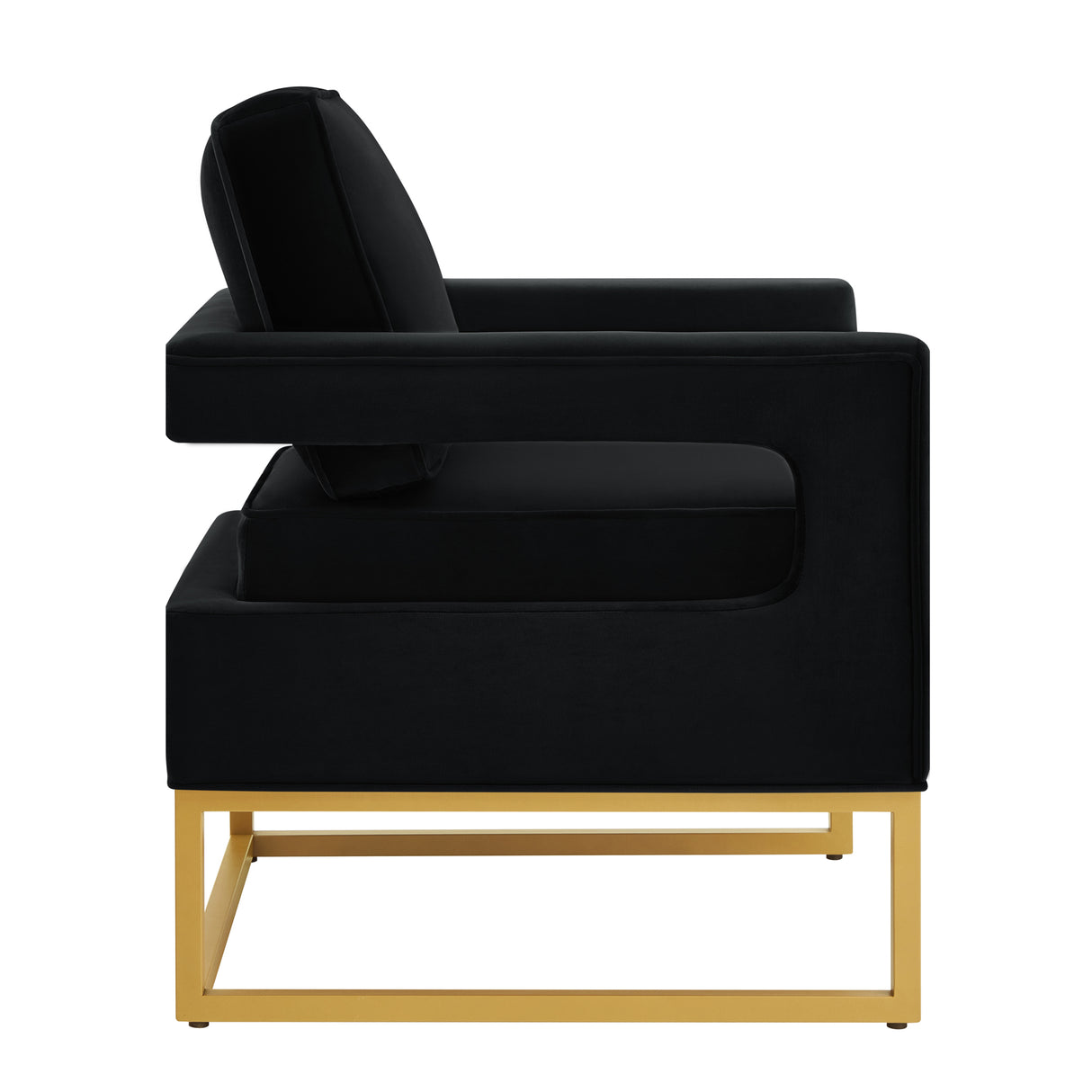 Modern Style Accent Chair with Velvet Fabric