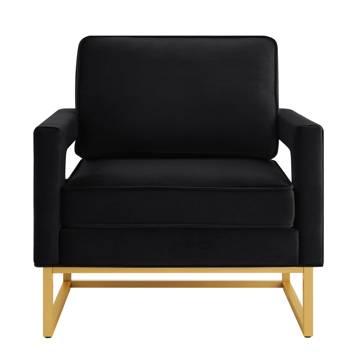 Modern Style Accent Chair with Velvet Fabric