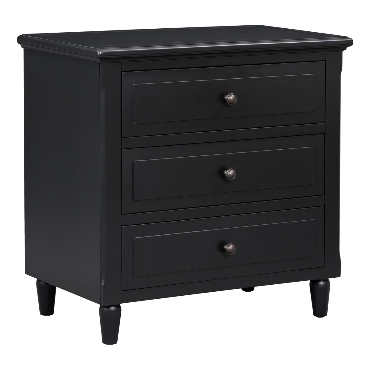 U Style 28" Painted Nightstand with 3 Drawers
