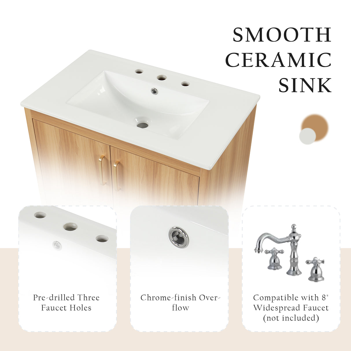 30" Bathroom Vanity with Sink Combo