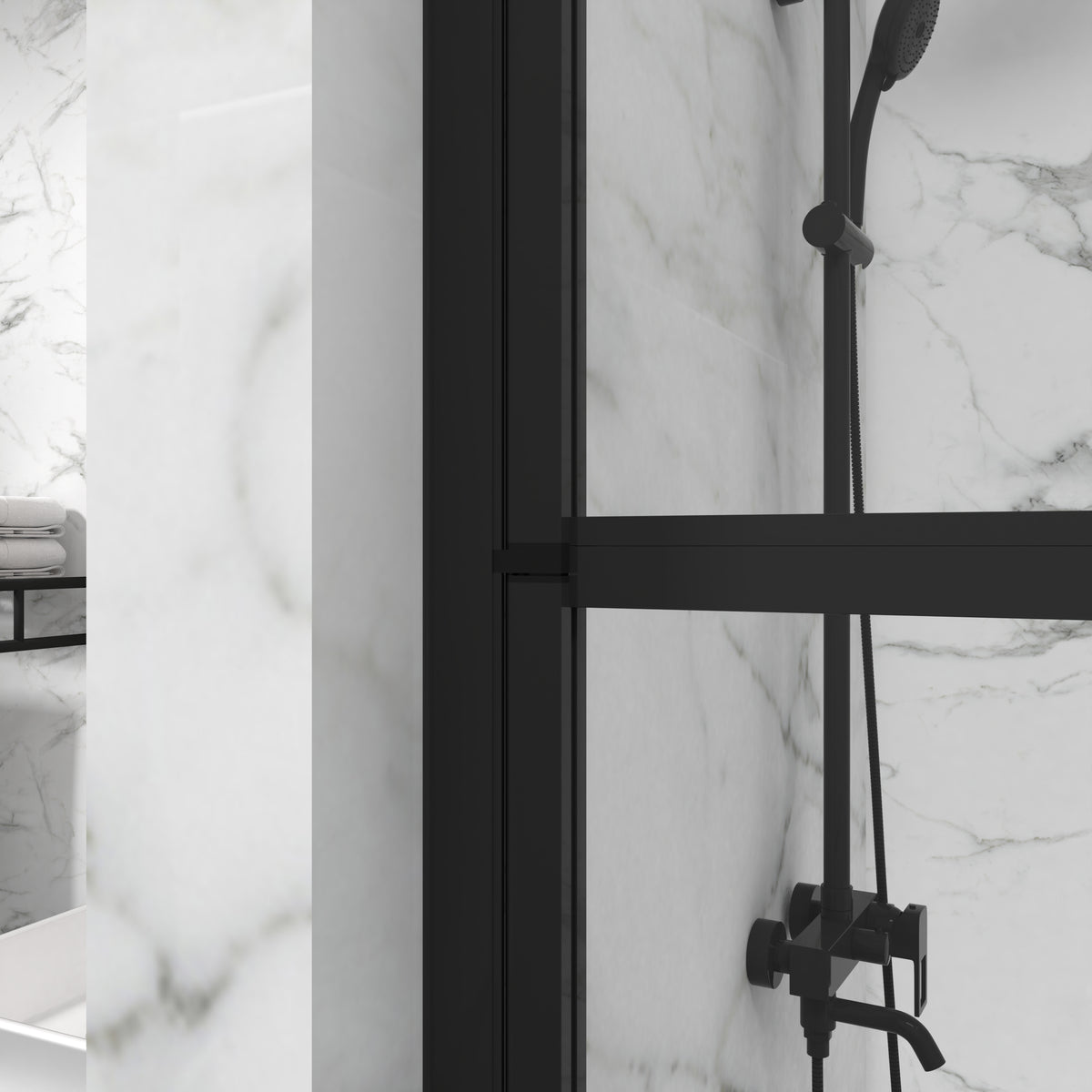 Goodyo Bathtub Screen Panel Shower Door 180° Pivot