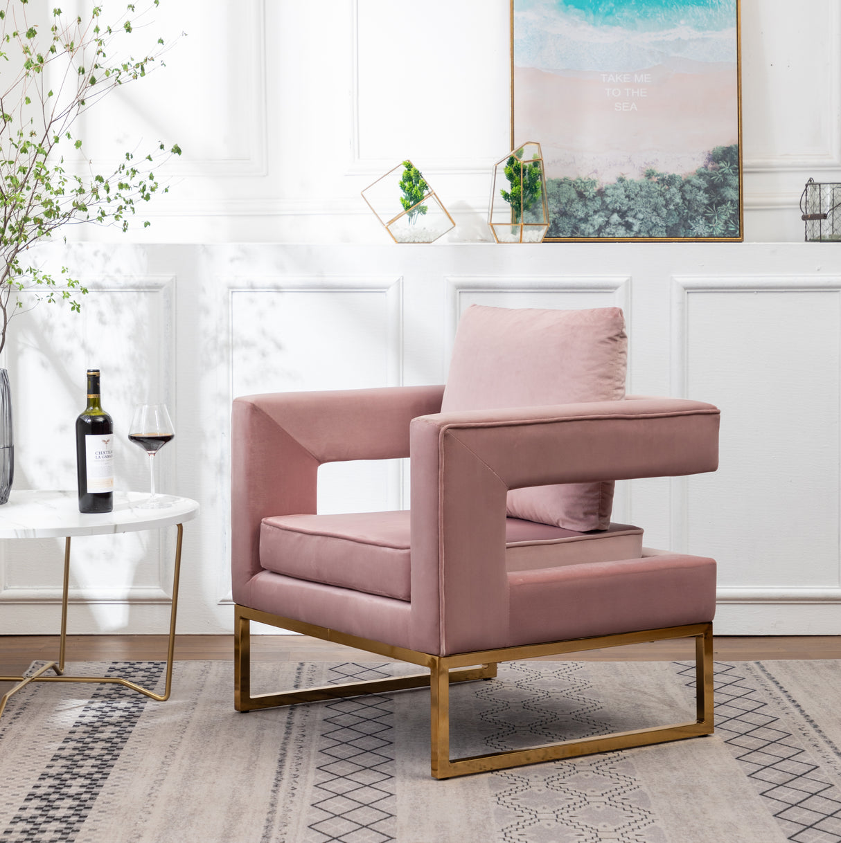 Lenola Contemporary Upholstered Accent Arm Chair