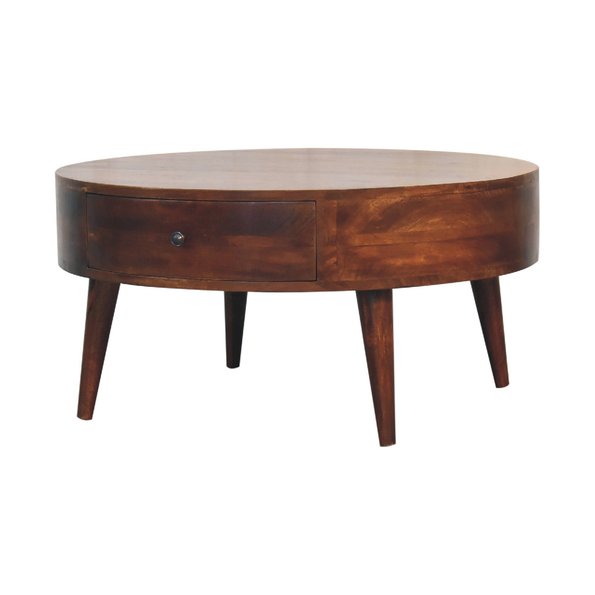Solid Wood Odyssey Coffee Table, 2-Drawer, Nordic Legs