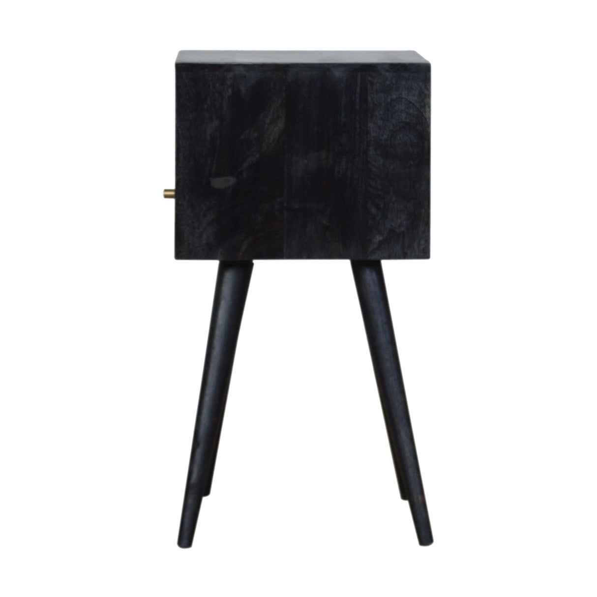Solid Wood, Mini Nightstand, 1-Drawer, 1 Open-Slot, Ash