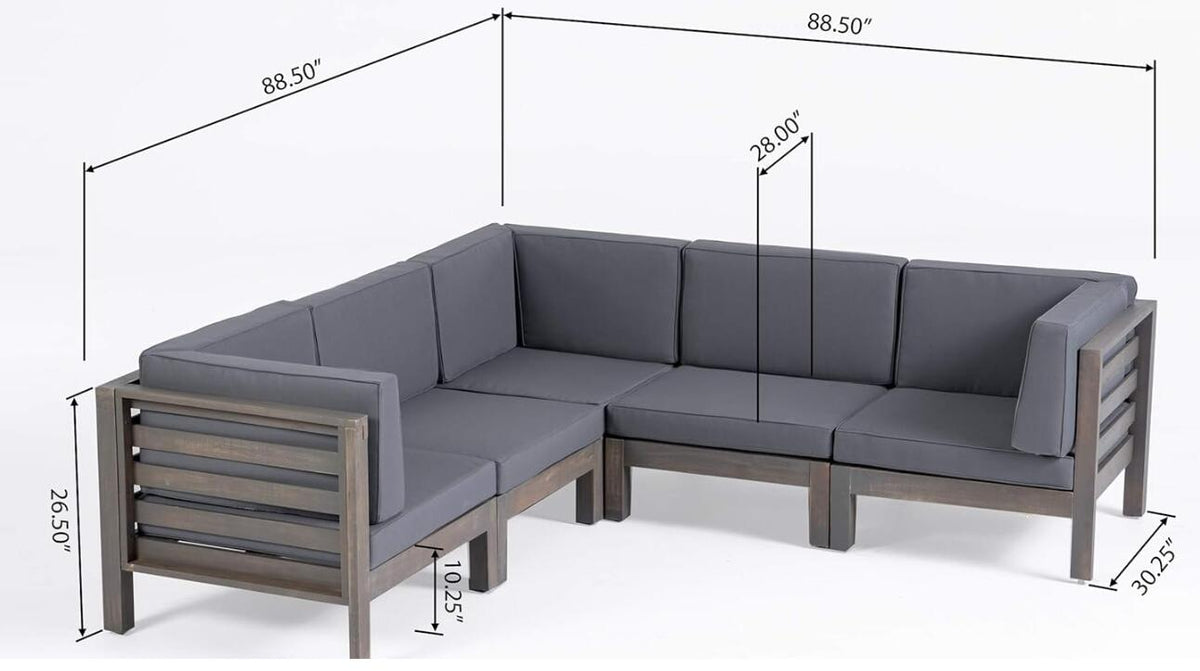 Oana 5-Piece V Shape Sofa Set