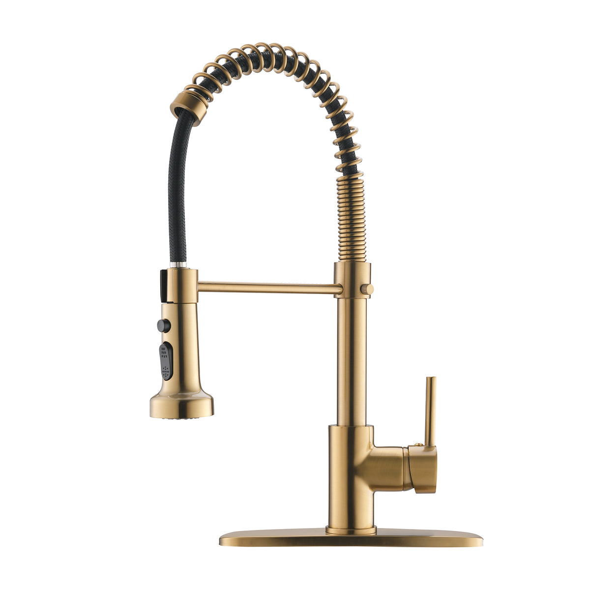 Commercial Brushed Nickel Kitchen Faucet with Pull Down Sprayer