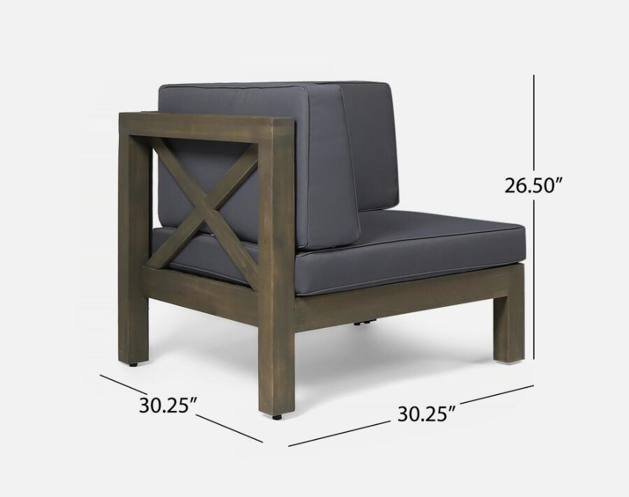 Brava X-Back 3 Seater Outdoor Sectional Sofa Set