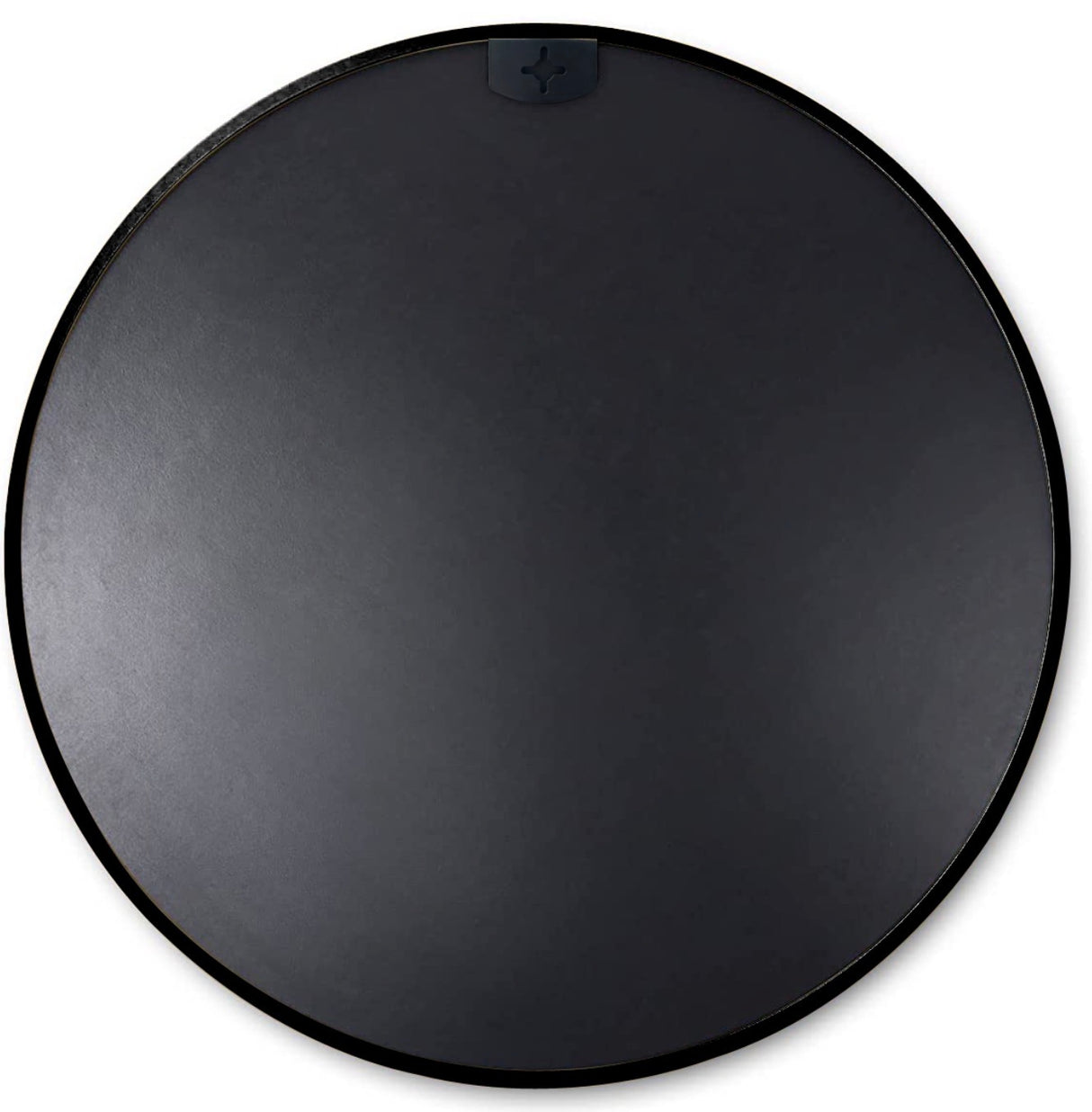 Black 20 Inch Metal Round Bathroom Mirror