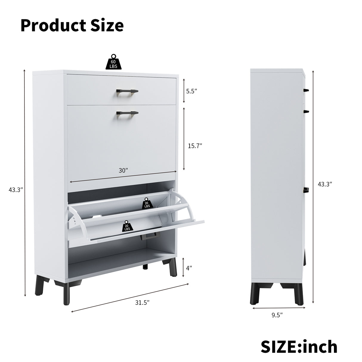 Shoe Storage Cabinet for Entryway