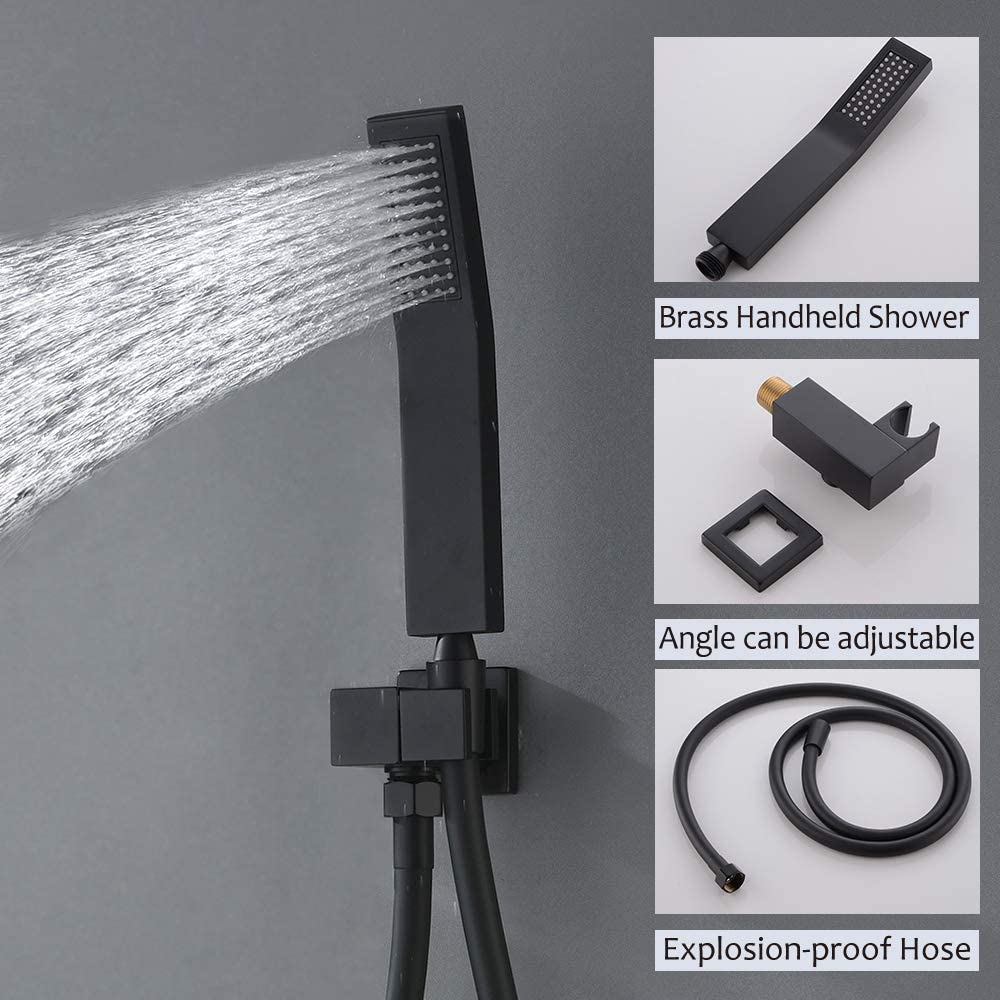 10 Inch Shower Head Bathroom Luxury Rain Mixer Shower Complete Combo Set