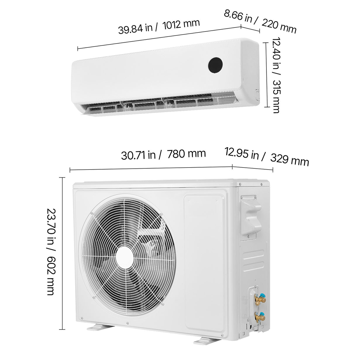 Mini Split Air Conditioner, 18,000 BTU Cooling / 18,400 BTU Heating