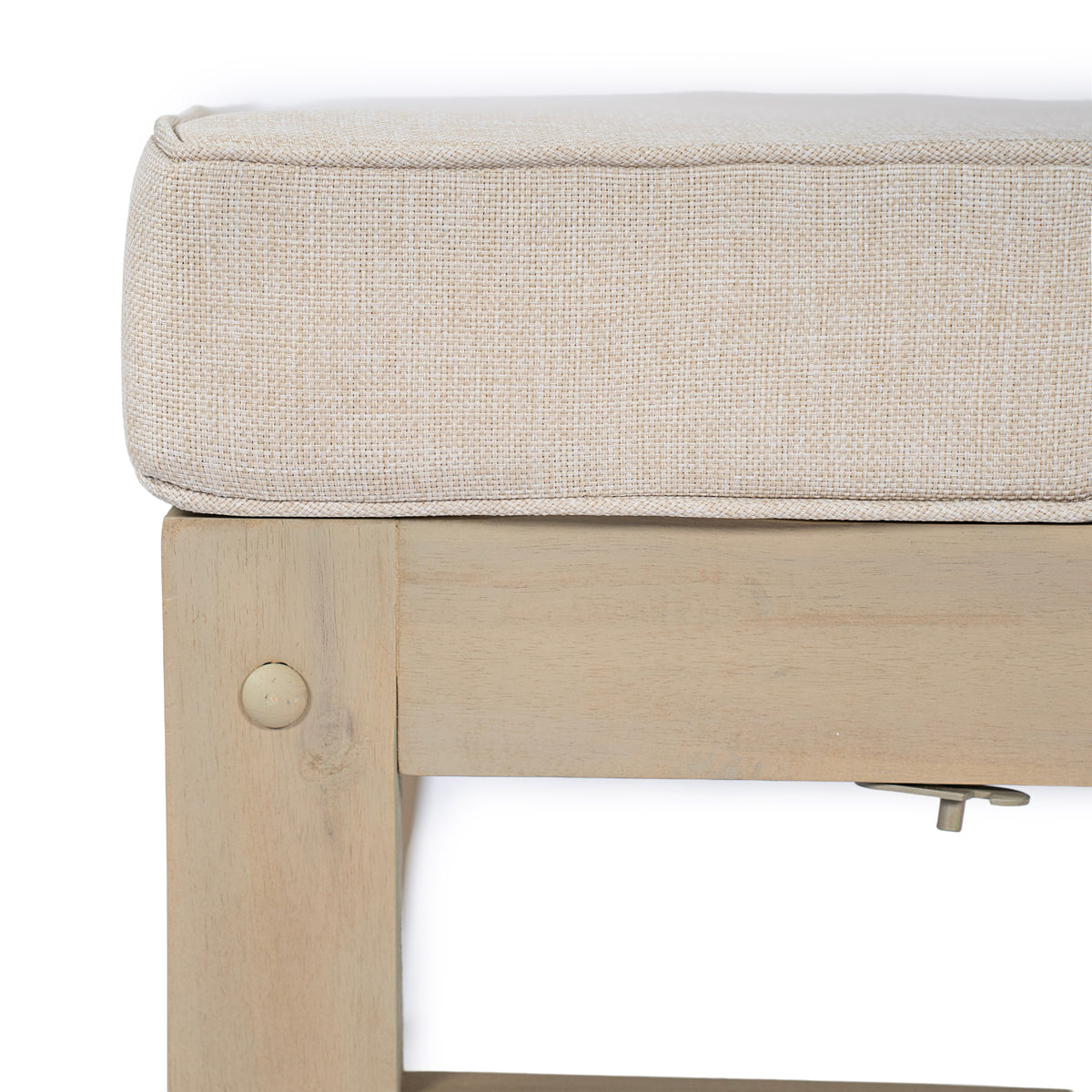 Perla Right Armless Chair in Acacia Wood